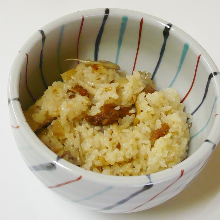 市販の素で 簡単おこわ風炊き込みご飯